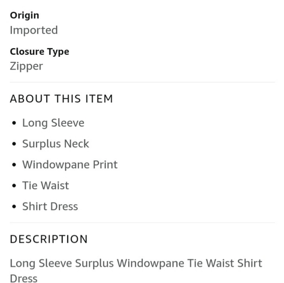 Long Sleeve Surplus VNeck WrapDress BlackWindowpane - Picture 5 of 6